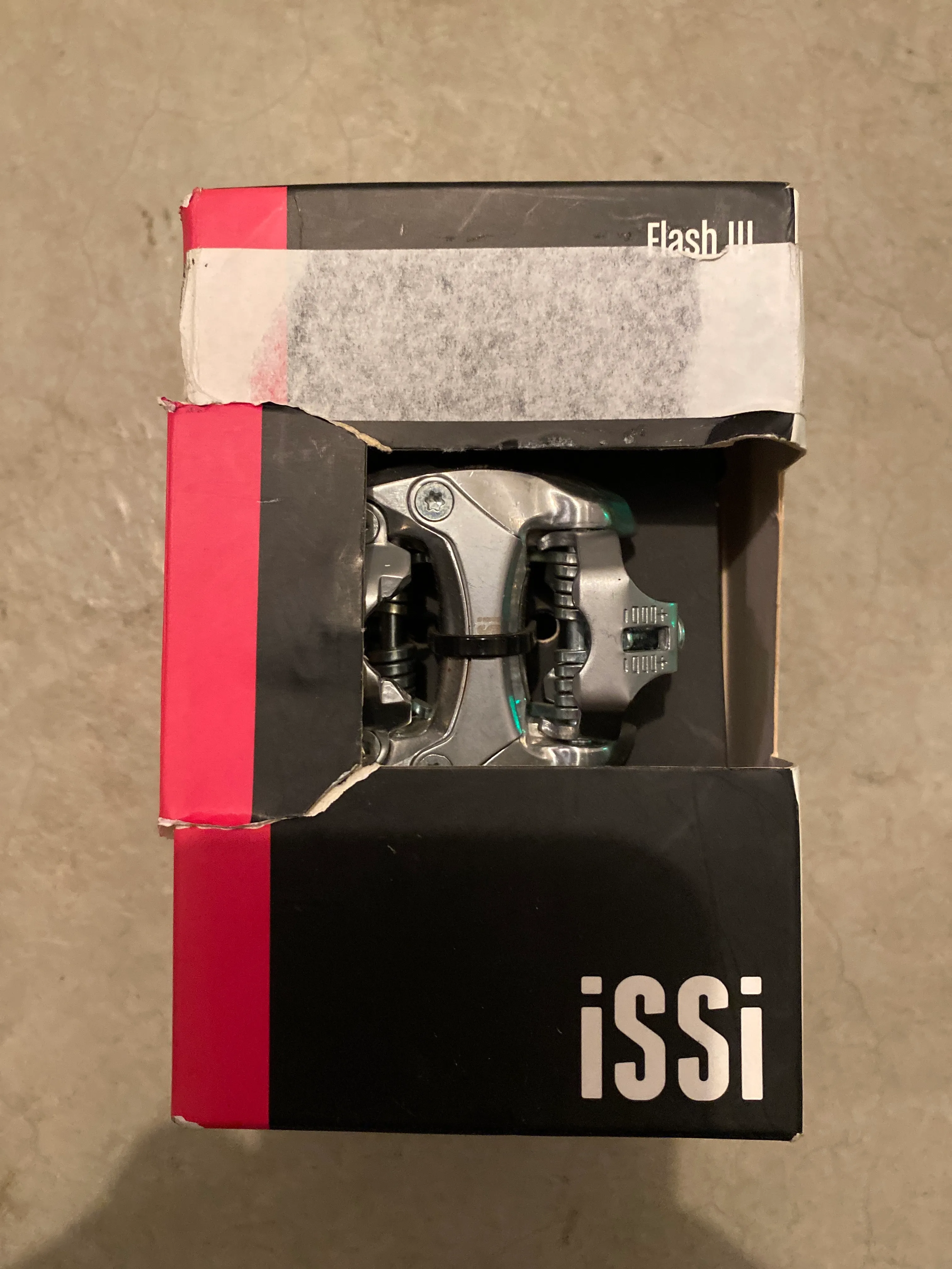 iSSi Flash III SPD Clipless Mountain Bike Pedals - Silver - New/Damaged Box